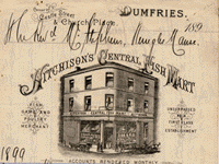 Detail from letterhead of Aitchison's Central Fish Mart, Dumfries, 1899