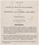 Handbill issued by Glasgow Board of Health