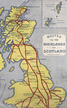 Map of the railway network  (National Archives of Scotland)
